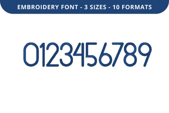Adore Me Font 0 to 9: A Premium Embroidery Font for Personalized Fabric Designs