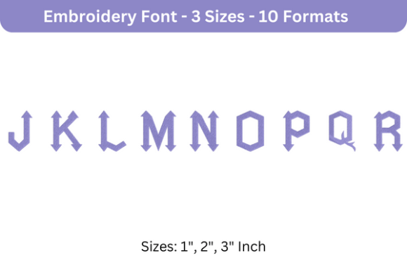 Arrowhead Lake Font Uppercase J to R: A Practical Guide for Embroidery Designers