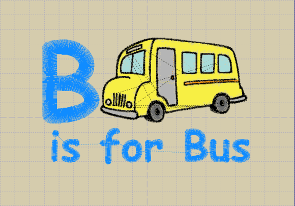 B Is for Bus: A Vibrant, Educational Embroidery Design for Alphabet Quilts and Early Learning