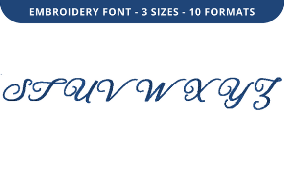Besides Me Font S to Z: Elegant Embroidery Script