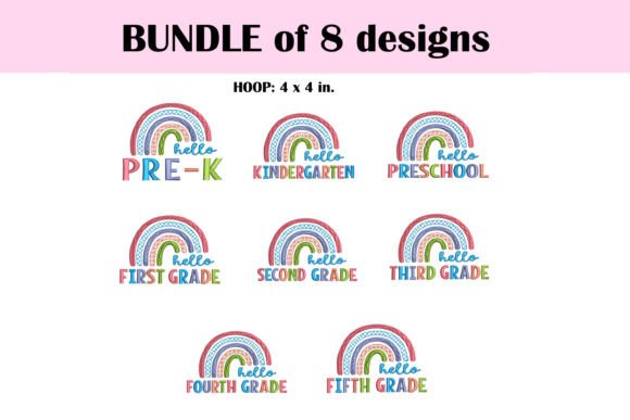 Bundle of School Designs: Embroidery That Grows With Your Child