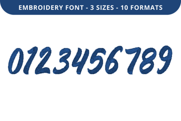 Fenden Font 0 to 9: Precision Embroidery Numbers