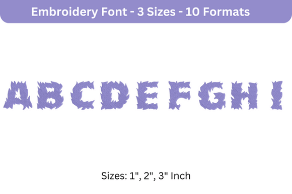 Fire Cats Font a to I: A High-Quality Embroidery Font for Personalized Fabric Projects