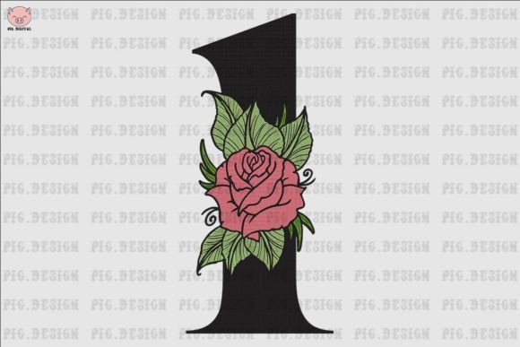 Flower Rose Font 1: A Versatile Embroidery Design for Creative Projects