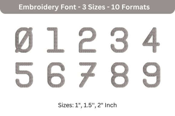 Follow Direction Font 0 to 9: A Reliable Embroidery Typeface for Names, Dates, and Short Text