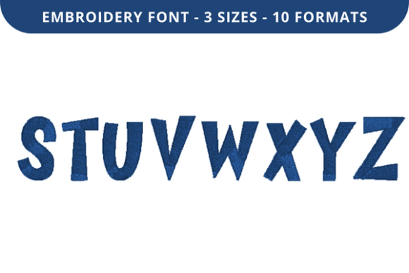 FunnyMan Font S to Z: Playful Embroidery for Personalized Fabric