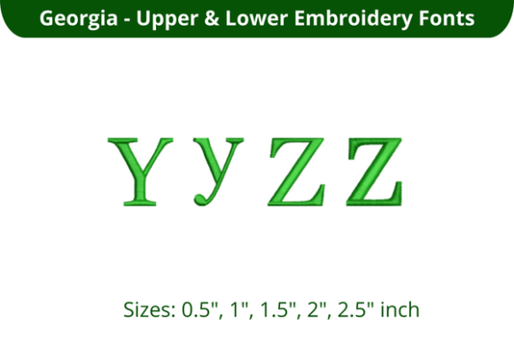 Georgia Font YZ: A Precision Embroidery Font for Thoughtful Personalization