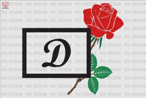 Rose Font D: Elegant Embroidery for Every Project