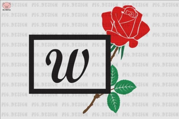 Rose Font W: The Perfect Embroidery Design for Every Project